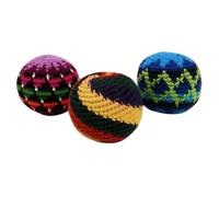 Hackys - Balles de jonglage au crochet - 2026 - Balles souples pour débutants - Sac de football tricoté à la main - Billes de sac de mixage multicolores durables - Jouet d'extérieur portable pour