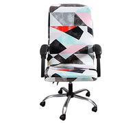 HACLEN Imprimer Housse de Chaise de Bureau Housse de Chaise de Bureau Extensible à Dossier Haut Universel Housse Siege Bureau Housses de Chaise rotatives Amovibles -3-Large