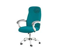 HACLEN Jacquard Housse De Chaise De Bureau Résistant à l'eau Amovible Housse Siege Bureau Ajustement De Forme Housse De Fauteuil Rotatif Housse De Chaise Universelle-Bleu-Medium