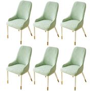 HACLEN Lot de 2, 4 ou 6 housses de chaise d'appoint extensibles et lavables pour fauteuil incliné, housses universelles lavables pour chaises de salle à manger, cuisine et hôtel (vert)