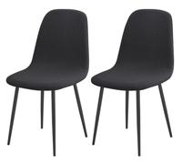 HACLEN Lot de 2 housses de chaise extensibles modernes du milieu du siècle antidérapantes sans accoudoirs, en élasthanne tricoté - Protection lavable pour chaises de salle à manger avec fond élastique