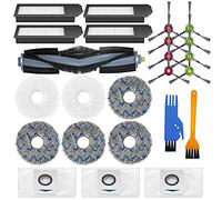 HACOBEST Pack de rechange pour aspirateur ECOVACS DEEBOT X1 Omni Vacum, accessoires Deebot X1 Omni, sacs Deebot Omni X1, brosses filtrantes Deebot X1 Omni (rouleau, brosses, filtre, sac, serpillère)