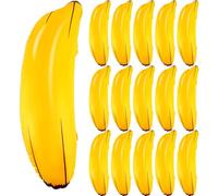 Haconba Lot de 16 ballons gonflables en forme de banane jaune de 66 cm pour l'été, la piscine, la plage, les enterrements de vie de jeune fille, jeu d'eau