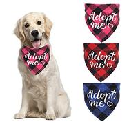 HACRAHO Adopt Me Lot de 3 bavoirs triangulaires lavables pour chiens et chats de petite et moyenne taille, taille L
