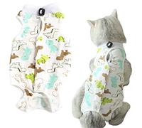 HACRAHO Costume de convalescence pour chat, 1 joli costume de dinosaure pour animal de compagnie - Collier pour animal domestique de petite et moyenne taille - Taille L