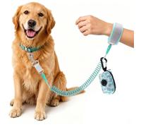 HACRAHO Laisse rétractable pour chien, mains libres, avec distributeur de | Sangle élastique enroulée sans enchevêtrement - Sangle de poignet réfléchissante douce et respirante - Équipement de marche