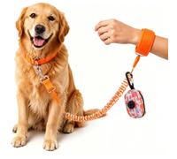 HACRAHO Laisse rétractable pour chien, mains libres avec distributeur de | Sangle élastique enroulée sans enchevêtrement - Sangle de poignet réfléchissante douce et respirante - Équipement de marche