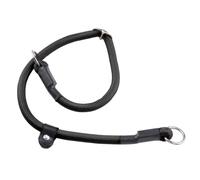 HACRAHO Lot de 2 colliers ronds tressés pour chien avec anneau d'arrêt coulissant et bouchon réglable, idéal pour chiens de petite, moyenne et grande taille, 1,2 cm (noir)