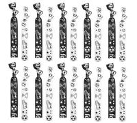 HACRAHO Lot de 48 élastiques à cheveux pour queue de cheval - Sans pli - Accessoires de fête pour filles et femmes - Pour membres de l'équipe (noir et blanc)