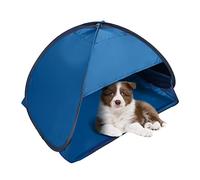 HACRAHO Pop Up Beach Sun Tent, 1 Pack packpolable Pop-up Tente de Plage Shelter Sun pour Anti-UV Vale-Vent de la tête de tête Protection pour Le Camping Prage de Pique-Nique, Black Glue Bleu