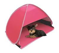 HACRAHO Tente de plage pop-up - 1 lot de mini pare-soleil de plage - Anti-UV - Coupe-vent - Tente de camping - Tente de pique-nique pour la famille - Banc de pêche - Rose rouge