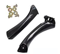 Hacreyatu 1 Set Poignée intérieure de porte, côté gauche/droit, bouton sur le panneau intérieur pour B-MW 3 Series E90 E91 316 318 320 323 325 328 330 335 (gauche, fibre de carbone)