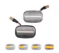 Hacreyatu 2 clignotants latéraux LED dynamiques avec certificat T-oyota Corolla RAV4 Prius Yaris Camry Vios Hilux Allex Avensis Celica Supra Mk4 (Blanc)