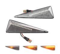 Hacreyatu 2 clignotants latéraux LED dynamiques certifiés Megane Espace Scenic Avantime Vel Satis 02-09 Wind 10-13 (blanc)