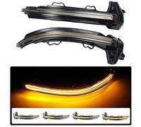 Hacreyatu 2x clignotant LED dynamique aile latérale rétroviseur indicateur clignotant adapté pour A-udi A4 S4 B9 A5 S5 RS5 2017 2018 2019 (Jaune)