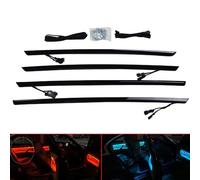 Hacreyatu Bande d'éclairage LED pour intérieur de porte de voiture - Accessoires pour B-MW Série 3 F30 F31 320i 328i 330i 335i 340i 2012-2018 - Housse de rechange bicolore (Noir)