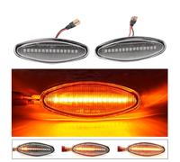 Hacreyatu Clignotants Led Indicateur Latéral Dynamique Remplacement Pour Jaguar S-Type 1999-2007 Pour Jaguar XK8/XKR 1996-2005 Pour Jaguar XJ 2003-2006 (Noir)