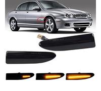 Hacreyatu Lot de 2 clignotants latéraux à LED dynamiques pour Jaguar X-TYPE 2002-2009 2003 2004 2005