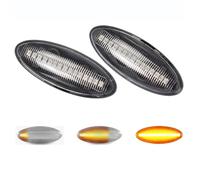 Hacreyatu Lot de 2 clignotants latéraux à LED dynamiques pour T-oyota Yaris Rav4 Mk3 Corolla Auris Mk1 E15 (Blanc)