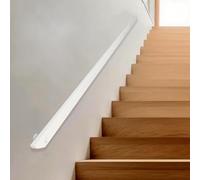 HACSYP Rampe d'escalier antidérapante en Bois avec Support métallique et Fixation Murale for loft intérieur et extérieur(White,200cm)