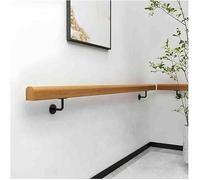 HACSYP Rampe d'escalier en Bois, Rampe d'escalier Murale intérieure sécurisée, avec Support en Acier Inoxydable, adaptée aux rampes d'escalier sans barrières for la Maison et l'hôpital(80CM)