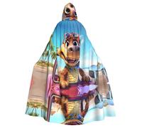 HACXZ Cape à Capuche Joyeux Petit Dinosaure pour Halloween, Cape Unisexe Tendance idéale pour Une soirée Cosplay d'halloween