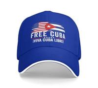 HACXZ Chapeau de Cuba Gratuit Viva Cuba Libre Patria Y Vida, Casquette de Baseball avec Drapeau cubain