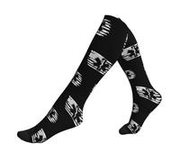 HACXZ Chaussettes de compression pour secouristes et ambulanciers, motif drapeau américain et étoile de vie, pour femmes et hommes, 15-20 mmHg - Circulation