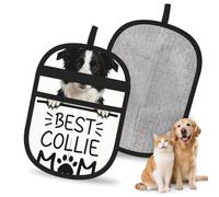 HACXZ Gant Anti-Poils Best Collie Mama pour Chiens et Chats, 24 x 17 cm, réutilisable, pour canapé, lit, Tapis et sièges Auto.