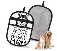 HACXZ Gant Anti-Poils Best Husky Mama pour Chiens et Chats, 24 x 17 cm, réutilisable, pour canapé, lit, Tapis et sièges Auto.