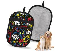 HACXZ Gant Anti-Poils d'animaux Games Start pour Chiens et Chats, 24 x 17 cm, réutilisable, pour canapé, lit, Tapis et sièges Auto.