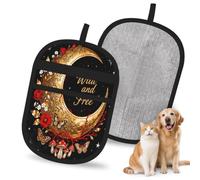 HACXZ Gant Anti-Poils d'animaux Golden Moon Totem pour Chiens et Chats, 24 x 17 cm, réutilisable, pour canapé, lit, Tapis et sièges Auto.