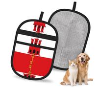 HACXZ Gant Anti-Poils pour Chats et Chiens imprimé du Drapeau de Gibraltar