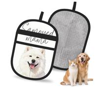 HACXZ Gant de démêlage pour Chiens et Chats « Best Samoyed Mom », 24 x 17 cm, réutilisable, pour canapé, lit, Tapis et sièges Auto.