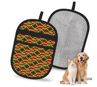 HACXZ Gant d'épilation à Motif Africain pour Chiens et Chats, 24 x 17 cm, réutilisable, pour canapé, lit, Tapis et sièges Auto.