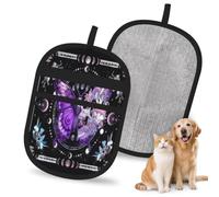 HACXZ Gant d'épilation pour Animaux de Compagnie Butterfly Totem, 24 x 17 cm, réutilisable, pour canapé, lit, Tapis et sièges de Voiture.