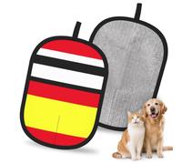 HACXZ Gant d'épilation pour Chats et Chiens imprimé du Drapeau de l'Ossétie du Nord