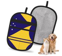 HACXZ Gant d'épilation pour Chats et Chiens imprimé du Drapeau de Tokelau