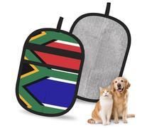 HACXZ Gant d'épilation pour Chats et Chiens imprimé du Drapeau sud-Africain