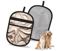 HACXZ Gants électrostatiques Dynamic Wrinkles pour l'épilation des Poils d'animaux, Brosse Magique réutilisable pour Chiens et Chats | Brosse Anti-Poils pour canapés, Tapis, sièges Auto et vêtements