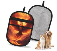 HACXZ Gants électrostatiques FlamePhoenixRise pour l'épilation des Poils d'animaux, Brosse Magique réutilisable pour Chiens et Chats | Brosse Anti-Poils pour canapés, Tapis, sièges Auto et vêtements