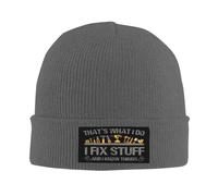 HACXZ Je répare des Trucs, C'est ce Que Je Fais et Je Sais des Choses. Bonnet d'hiver tricoté avec Une Inscription Amusante.