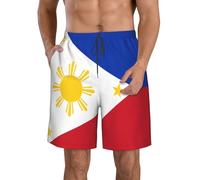 HACXZ Maillot de Bain Homme Philippines, Style Classique, avec Doublure en Filet, idéal pour la Plage et Les Vacances d'été à la Plage ou au Surf.