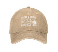 HACXZ Personne n'est illégal sur Une Terre volée. Casquette de Baseball Naturelle.