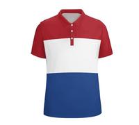 HACXZ Polo Homme Drapeau des Pays-Bas, Manches Courtes, t-Shirt Patriotique décontracté