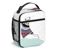 HACXZ Sac à lunch isotherme réutilisable Ours Polaire en pull assis sur la glace, multicolore, pour femmes et hommes