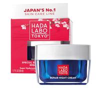 Hada Labo Tokyo Red, Creme Anti Rides Femme 50 ml - Creme Visage Femme 40+ - Crème Hydratante Visage - Crème de Nuit avec du Acide Hyaluronique