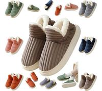 Hadanceo Sunshine Cloud Slippers-Cozy Fuzzy Plush Slipper, Casual Warm Cotton Boots Home Shoes (Coffee,32 1/9)