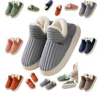 Hadanceo Sunshine Cloud Slippers-Cozy Fuzzy Plush Slipper, Casual Warm Cotton Boots Home Shoes (Gray,32.5)