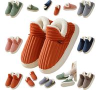 Hadanceo Sunshine Cloud Slippers-Cozy Fuzzy Plush Slipper, Casual Warm Cotton Boots Home Shoes (Orange,33)